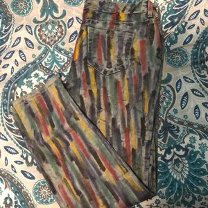 Jeans with multiple colors